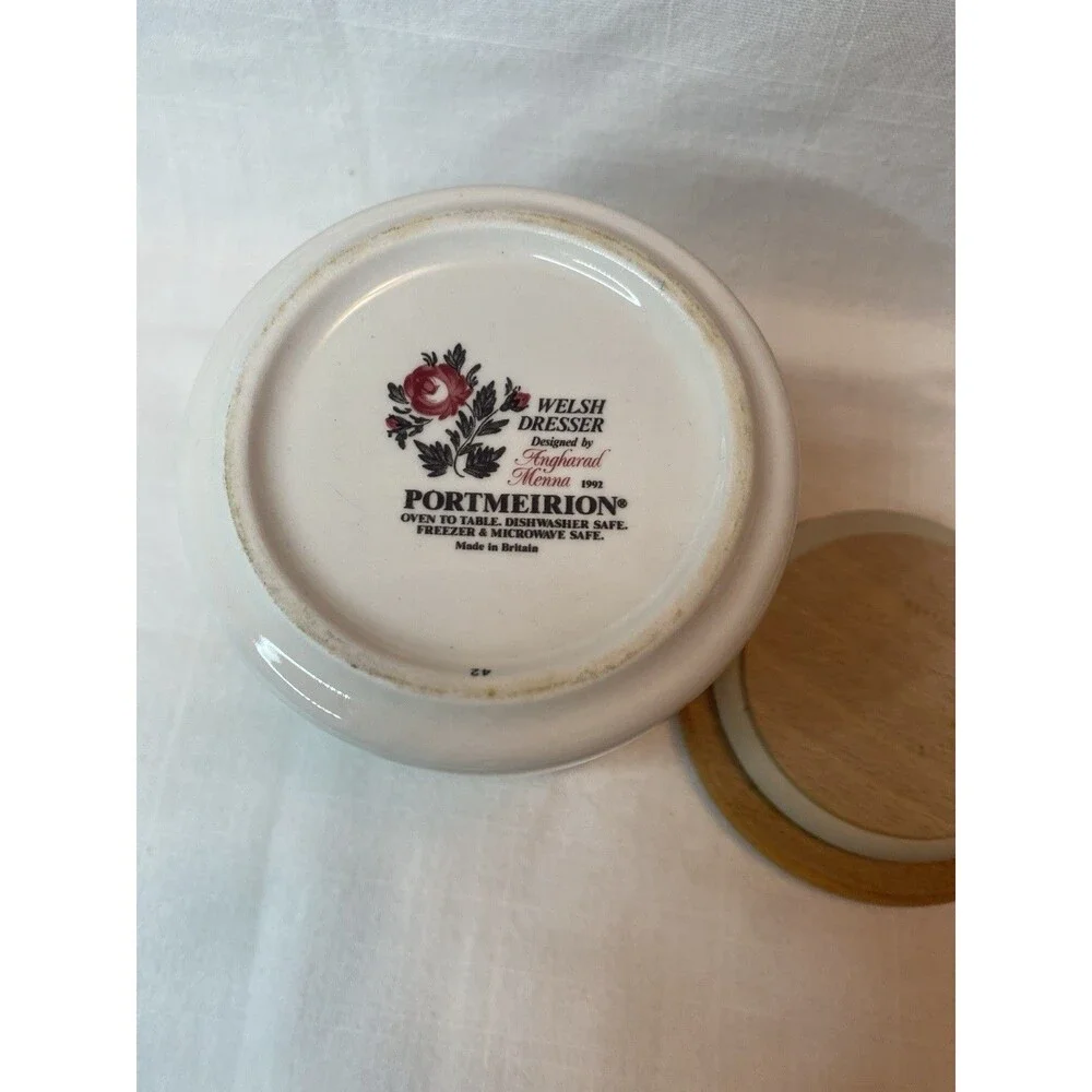 5” Canister Storage Jar w/Lid Welsh Dresser Portmeirion Angharad Menna 1992